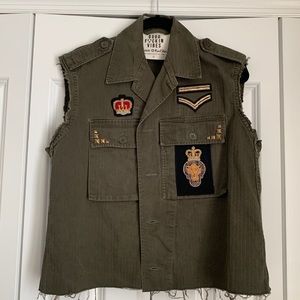 Planet Blue Crown Royal Military Jacket